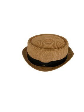 Epoch Hats Company Straw Boater Hat Tan With Black Band